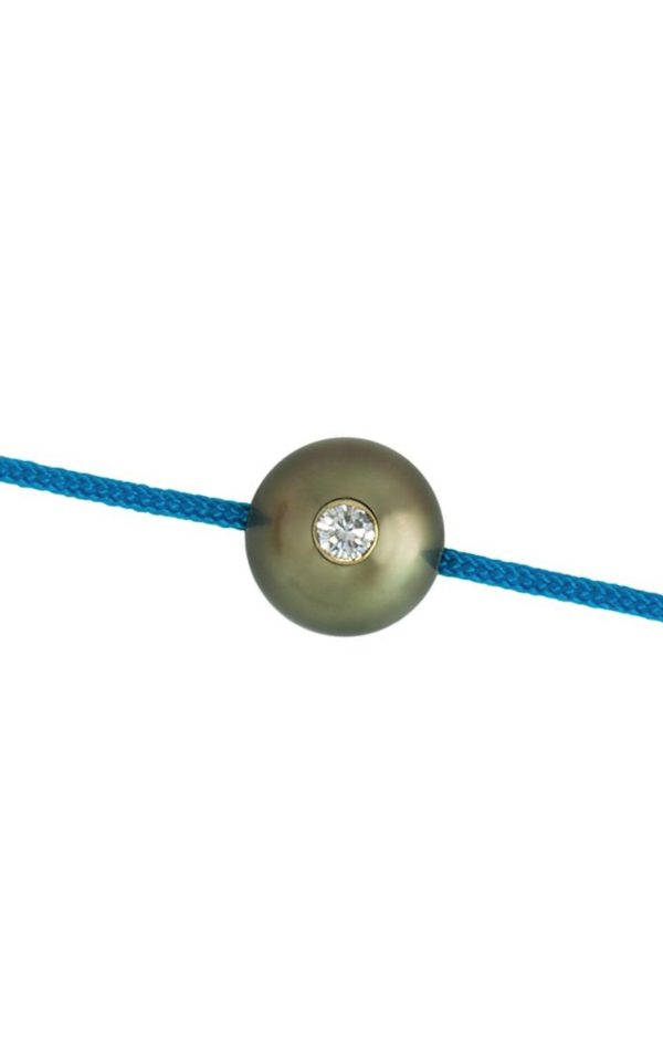 Bracelet Monoï VIP - JDL Paris - perle de tahiti avec diamant incrusté