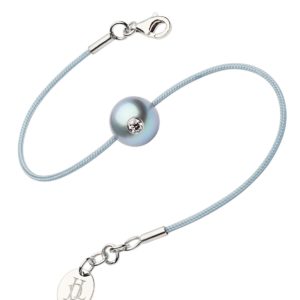MonoÏ VIP gris perle de Tahiti grise claire - or blanc - JDL Paris