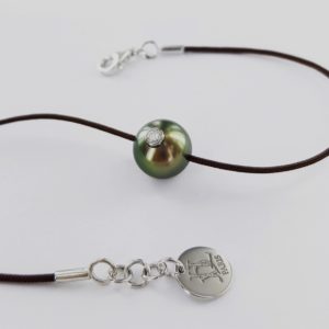 Monoï VIP by JDL Paris - cordon marron et or blanc