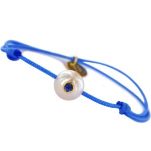 PACIFIC BABY +    Bracelet bébé perle et saphir bleu
