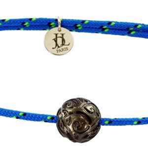 Bracelet cordon ajustable avec perle de tahiti gravée - JDL Paris