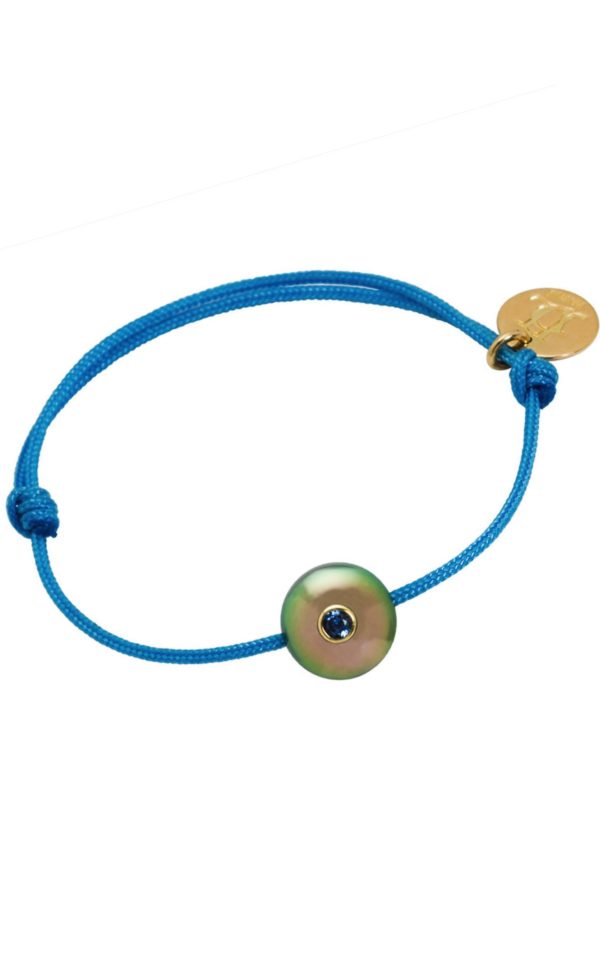 Bracelet enfants perle de Tahiti et saphir bleu - JDL Paris by Jessie Lemaire, créatrice française de bijoux en perles de culture