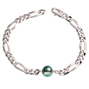 STRONG  Bracelet homme perle de Tahiti et argent massif