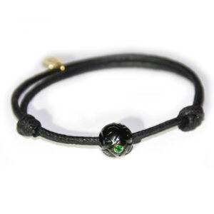 Black Tribal - Bracelet homme perle de Tahiti et émeraude - JDL Paris