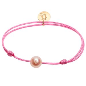 MINI MONOÏ VIP   Bracelet perle de culture rose avec diamant