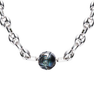 PERFECT   Collier homme grains de café et perle de Tahiti