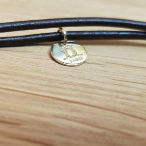 Collier perle de Tahiti pour homme sur cuir JDL Paris -