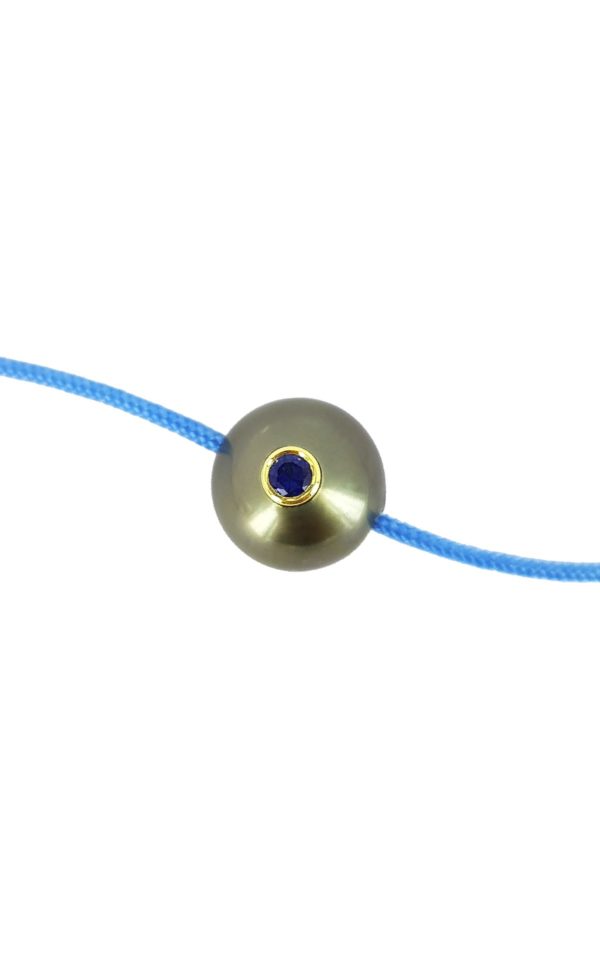 Pacific MonoÏ - perle de tahiti, or , saphir bleu - JDL Paris - saphir dans perle