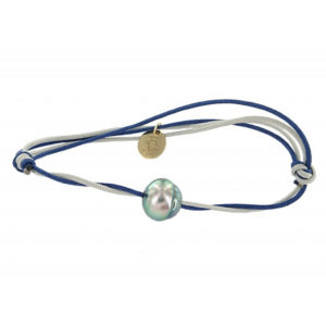 ON THE BOAT Bracelet homme perle de Tahiti cerclée