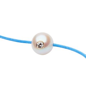 MONOÏ VIP+   Bracelet perle blanche et diamant