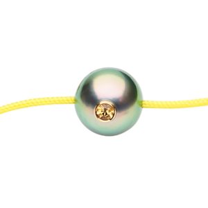 SUNRAY MONOÏ    Bracelet perle de Tahiti et saphir jaune