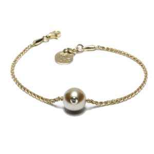 LOVELY MONOÏ    Bracelet Perle de Tahiti et diamant