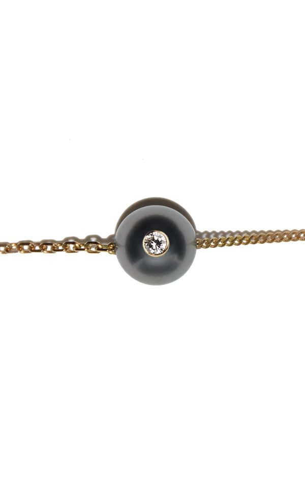 Bracelet or, perle de tahiti et diamant - Parisian monoï by JDL Paris