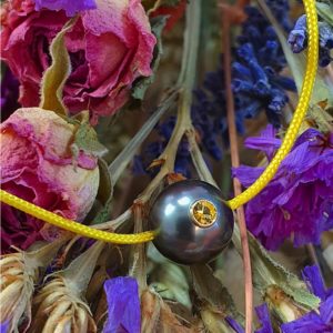 Bracelet perle de Tahiti et saphir jaune - JDL Paris