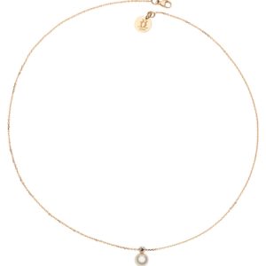 Collier fin perle de culture, or jaune et diamant - JDL Paris Bijoux made in France