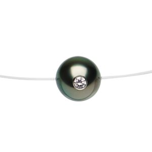 SIMPLY VIP  Collier perle de Tahiti et diamant