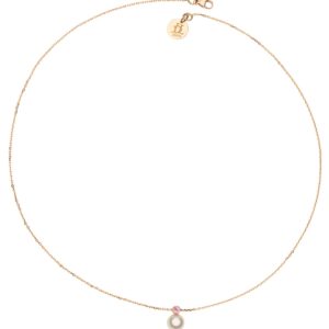 Collier tendre Rêve - or jaune, perle de culture et saphir rose