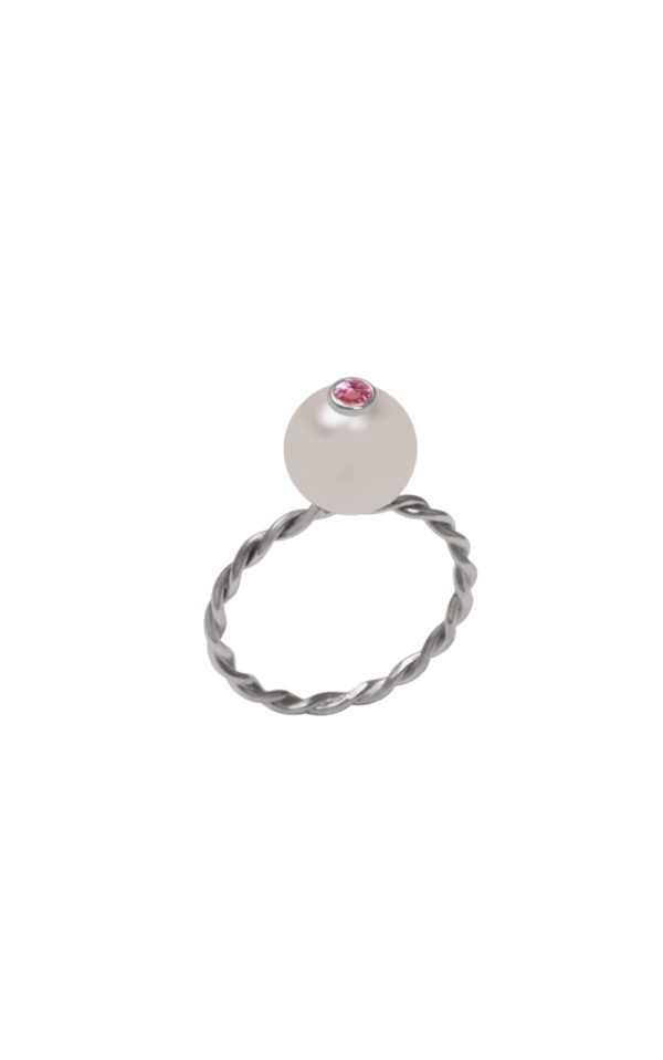 Manège des rêves - Bague perle et saphir rose - JDL Paris by Jessie Lemaire