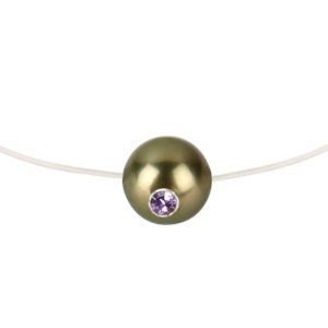 SIMPLY MONOÏ - Collier perle de Tahiti et saphir rose