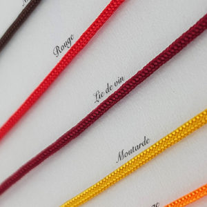 ©couleurs cordons JDL Paris - Marron, jaune, rouge, orange