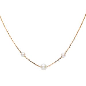 Collier JOLIES PERLES chaîne or jaune 18K perles d'Akoya - JDL Paris