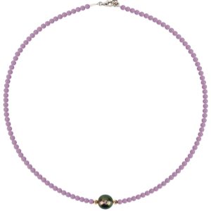 Collier Little pretty monoï améthyste, perle de Tahiti et diamant - JDL Paris