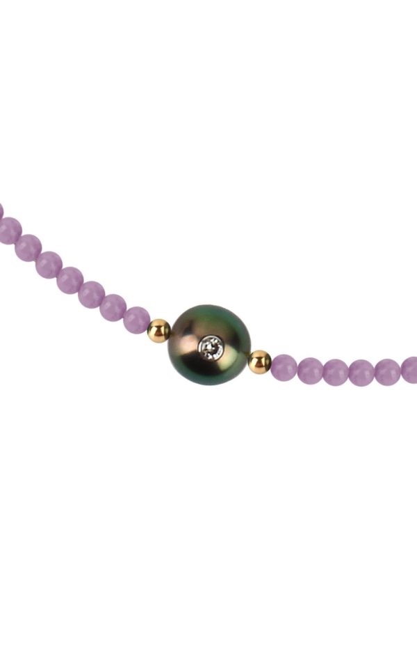 Little pretty monoï - collier améthyste, perle de Tahiti et diamant - JDL Paris