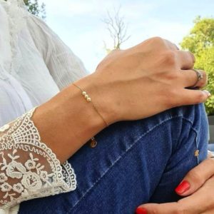 Bracelet fin en or et perles d'Akoya TRIO SUBLIME - JDL Paris by Jessie Lemaire