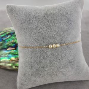 Trio Sublime - Bracelet chaîne en or et perles d'Akoya - JDL Paris by Jessie Lemaire