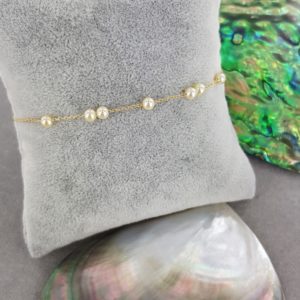 SUBLIME AKOYA Bracelet retro-chic en or et perles de culture