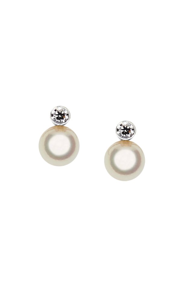 Boucles d'oreilles perles et diamants TENDRE REVE - JDL Paris by Jessie Lemaire