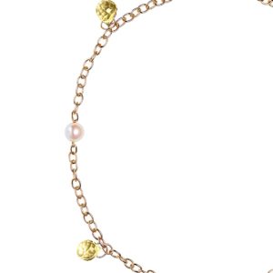 Bracelet perle de culture et briolettes de peridot - Collection Folie Précieuse