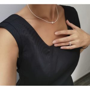 Collier perles et diamant - White Candy - JDL Paris