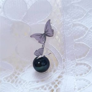 Boucles d'oreilles papillons et perles de culture - JDL Paris