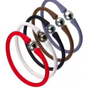Bracelet homme resistant à l'eau avec perle de Tahiti