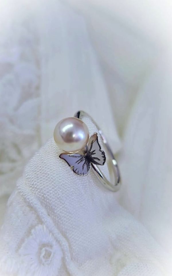 Bague Papillon et perle de culture JDL Paris by Jessie Lemaire