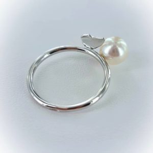 Bague perle et papillon - Collection Metamorphose by Jessie Lemaire