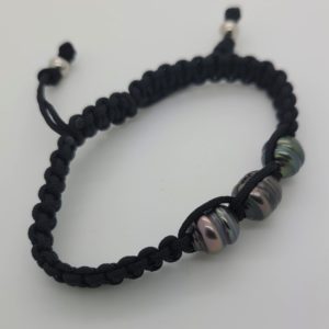 Bracelet homme 3 perles de Tahiti