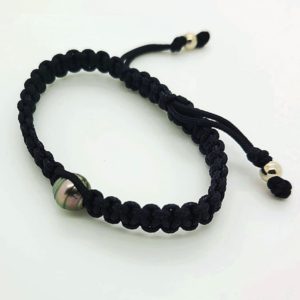 Bracelet pour homme perle de Tahiti sur cordon