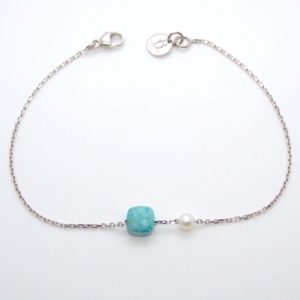 Bijou perle et turquoise - Jessie Lemaire