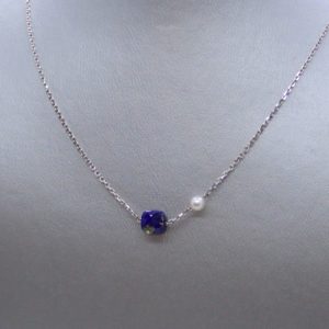 Collier Mineralove - Lapis lazuli, or et perle de culture - JDL Paris