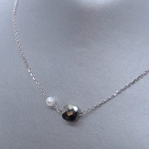 Collier or, pierre fine et perle de culture - JDL Paris by Jessie Lemaire