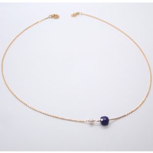 Collier pierre fine, perle et or - Jessie Lemaire