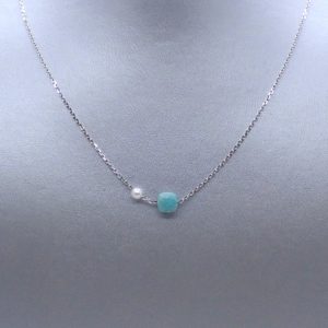 Mineralove - Collier en or turquoise et perle by JDL Paris