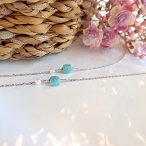 Mineralove - turquoise et perle de culture