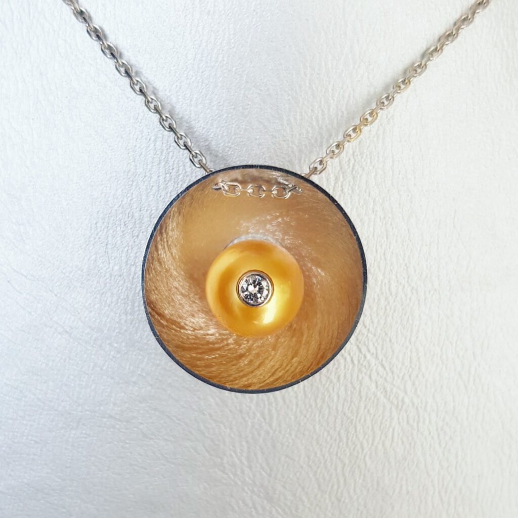 Collier or, diamant et perle Gold - JDL Paris