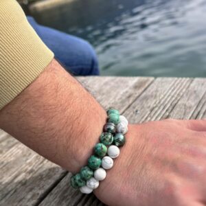 Bracelets pour homme JDL Paris pierres et perles de Tahiti